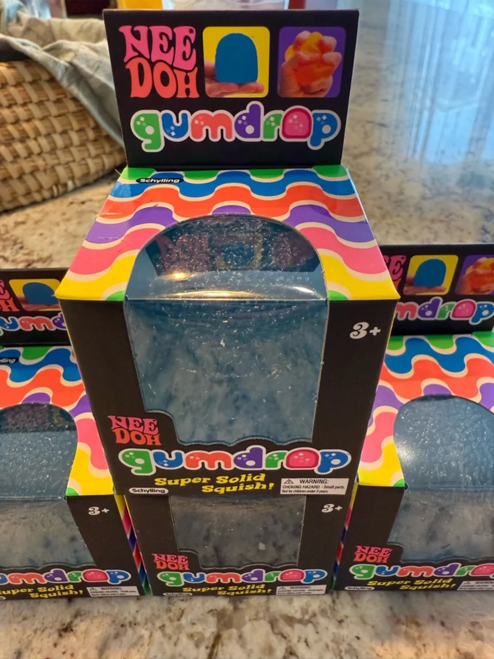 NeeDoh Gumdrop Super Solid Squish! Blue Stress Toy - NeeDoh